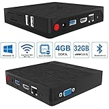 Maxesla BT3 Pro Mini PC Support Windows 10 System 4GB RAM + 32GB ROM Intel Atom X5-Z8350 Processor Smart Desktop Computer with 2.4G/5G Dual-Band WIFI, Gigabit 1000M LAN, Bluetooth 4.0, 4K*2K