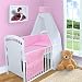 5 PCS 120x60 140x70 cm BABY BEDDING SET QUILT DUVET COVER PILLOW CASE BUMPER FOR COT STRAIGHT (To fit cot 120x60 cm, Pink)