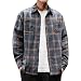 Produktbild ODRD Herren T Shirts, Oversize Tops Herrenmode Retro Kariertes Hemd Langärmeliges Hemd Bequemes Hemd Pullover Mantel Jackentasche Shortsleeve Basic Shirt
