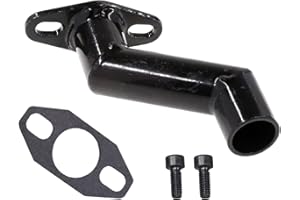 JRL 32mm-40mm Black Offset Intake Manifold and Gasket for 49cc 66cc 80cc Motorized Bike Motorised Bicycle (Black)