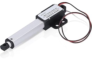 Agatige Moteur à Actionneur Linéaire, DC 12V 50mm Actionneur Linéaire, Actionneur linéaire Mini Actionneur Mouvement Linéaire électrique Protection Contre Courts-circuits Vis Type T (50mm-30mm/s-20N)