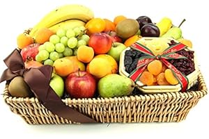 EXPRESS4FRUITS Wishful Delights Fruit Basket - Fruit Gift Baskets and Gift Hampers with Next Day UK delivery with Personal Message attached