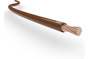 AUPROTEC Cavo elettrico unipolare 1.5 mm² Filo elettrico per auto moto autocarro 5m o 10m selezione: (5m metri 1.5 mm² filo di rame, marrone)