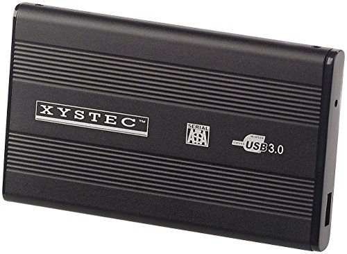 Xystec Externes USB-3.0-Festplattengehäuse für 2,5"-SATA-Festplatten
