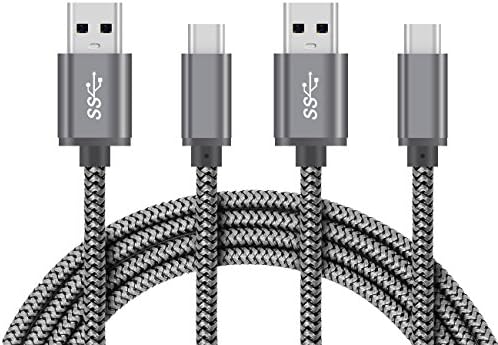 APPHOME 2pcs Type C Cable 2M USB C to USB 3.0 Fast Charging Durable Nylon Braided for New Macbook USB C Charge Cable for Nintendo Switch Samsung huawei P8/P9/P10 Lite, Sony Xperia XL, Nexus 5X/6P/Pixel XL, LG G5/G6, Moto Z, HTC 10,Xiaomi 4C/4S/5