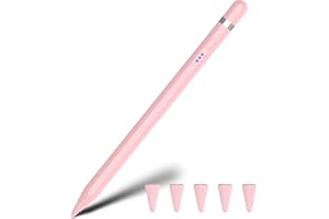 LPUNCD Pencil 1 Generacion 4-20 Min Carga Rápida (USB-C), Magnético Pencil para iPad con Rechazo Palma & Sensibilidad Inclinación, Profesional Lápiz para iPad 6-10, Air 3-5, Mini 5-6, Pro 11" 1-4, 12" 3-6