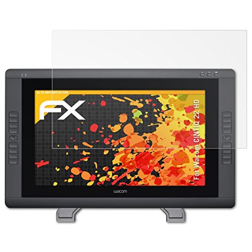 Wacom CINTIQ 22 HD Displayschutzfolie - 2 x atFoliX FX-Antireflex blendfreie Schutzfolie