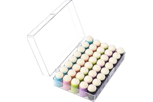 WingFly 40pcs Finger Schwamm Daubers mit Aufbewahrungsbox, Malschwämme Sponge Daubers Set Finger Anstrich Satz für Karten bildende Malerei Zeichnung (Mehrfarbig)