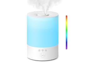 2,5L Umidificatore ad Ultrasuoni Maxcio Nebbia Regolabile Funzione Timer Humidifier Super-Silenzioso 28dB Sicuro per Bambini Umidificatore Piante Arredamente Camera da Letto Adatto a Casa