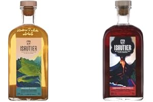 ISAUTIER Intense Citron Gingembre - Rhum arrangé - 30% Alcool - Réunion - Bouteille 70 cl & Volcanique Goyavier Ananas Piment - Rhum arrangé - 30% Alcool - Réunion - Bouteille 70 cl
