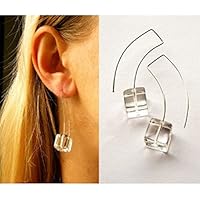 Bergkristallohrringe, Hängeohrringe, BERGKRISTALLE Silber 925, NEU