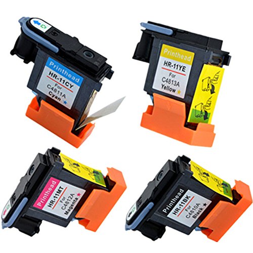 Caidi Bündel-Set 4 HP 11 C4810A C4811A C4812A C4813A Compatible Druckkopf - 2