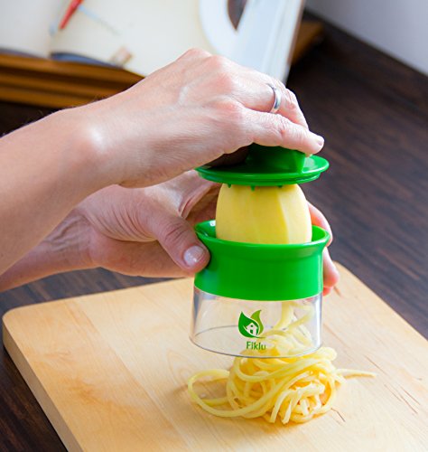 Hochwertiger Spiralschneider Fiklu – aus BPA freiem Kunststoff – grün - 4