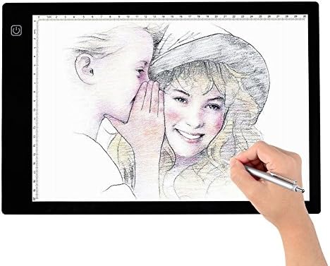 3-Level Adjustable Brightness Light Board Tracing Light Box A4 9.4"x14" LED Artcraft Tracing Light Pad With USB Powered Light Table For Artists Drawing Sketching Animation (Black)