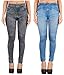 JAMES SCOT- Printed Pattern Ankle Length Stretchable Slim Fit Multicolour Denim Type Printed Jegging For Women