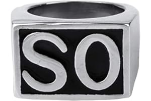 HIJONES Bijoux Hommes Acier Inoxydable Bagues De Biker, SO/NS/SONS, Vintage