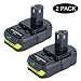 Produktbild Biswaye Upgraded 2 Packs 18V 2.5Ah Li-IonKompakte Batterie für RYOBI One Plus RB18L25 RB18L50 P108 P107 P104 18 Volt Draussen Akku-Elektrowerkzeug