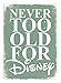 Produktbild WTF | nie zu alt für Disney – Grün | Metall Wandschild Aufschrift Kunst, inspirierende, Sticky-Pads