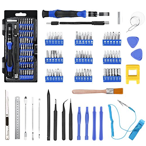 78 PCS Schraubendreher Set, Profi Werkzeug-Set, Reparatur Werkzeug Kit,Magnetverschluss reparatur-tools, Magnetic Austauschbar für Handy, Tablet, PC, Macbook, Uhr etc