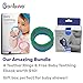 Baby Teether - 4 Silicone Sensory Baby Teething Ring Toys - Fun, Colorful and BPA-Free - Soothing Pain Relief and Drool Proof Infant Toys - Solve Teething Now