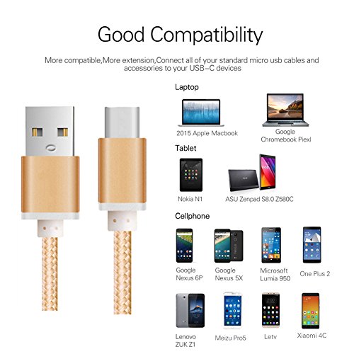 Gyges AWTY3456S USB-Kabel, 1M, goldfarben, Stück: 1 - 6