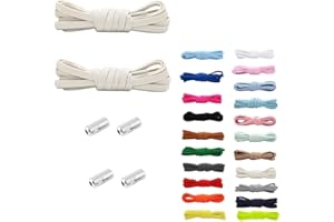 Rhys 2 Juegos Cordones Elásticos Sin Nudo con Hebilla Metal, Cordones Deportivos Ajustables, No es Necesario Atar Cordones de Zapatos, 100cm, para Adultos Niños