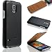 Produktbild Twoways Handyhülle kompatibel mit dem Samsung Galaxy S5 / S5 Neo - Leder Flip Case Handy Hülle in Schwarz