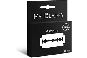 My-Blades dubbelsidiga rakblad för säkerhetshyvel, Premium Platinum, 20 st