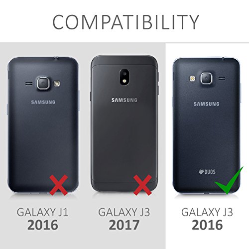 kwmobile HÃ¼lle fÃ¼r Samsung Galaxy J3 (2016) DUOS - HybridhÃ¼lle Dual Case Handy SchutzhÃ¼lle TPU Silikon - Hybrid Cover Tresor Design Dunkelblau Schwarz
