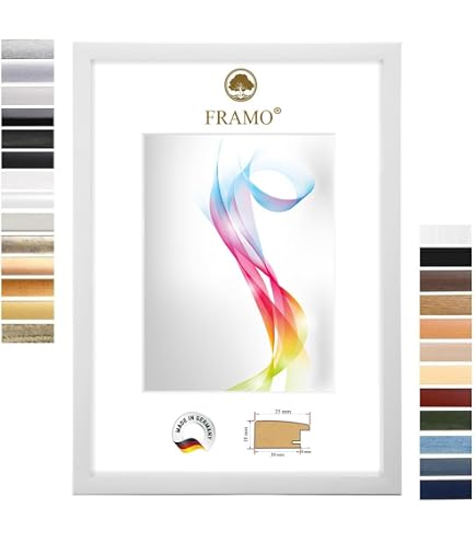 Cadre Photo FRAMO En Bois Noir Mat – Largeur 65 Cm, Hauteur Réglable De 10 à 150 Cm, Verre Acrylique