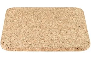 Cleverbrand Dessous de Plat en liège, résistant à la Chaleur, env. 20 x 20 cm, 10 mm d'épaisseur, carré, Dessous de Plat en liège Naturel pour casseroles et poêles - Made in Portugal