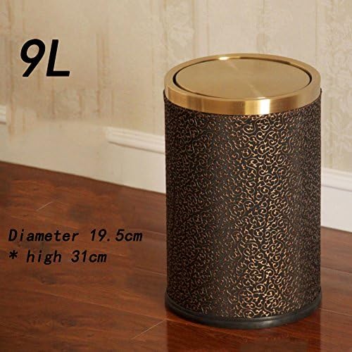 Stainless steel shaking lid trash can household monolayer trash bin waste can-B