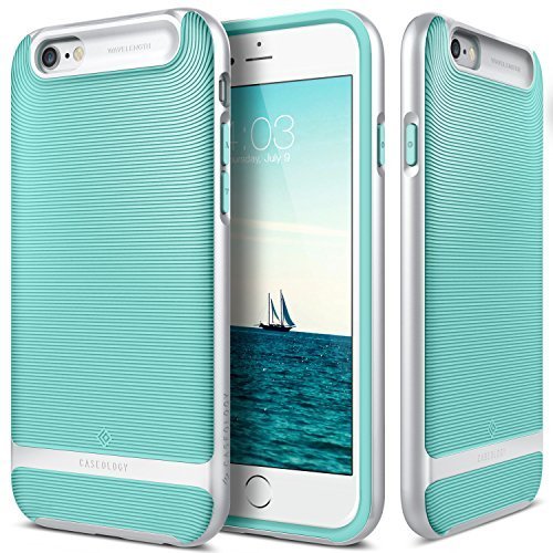 Caseology Funda iPhone 6   Serie Wavelength  Delgada Doble Capa con Proteccion de Buena Calidad y sujecion tactil 3D  Menta Verde - Mint Green  para el Apple iPhone 6  2014    iPhone 6S  2015 