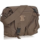 Baby Wickeltasche ELEPHANT Umhängetasche Canvas inkl. Wickelmatte, Buggy Fixierung Karabiner, Windelbeutel, Thermo Iso Flaschentasche, Schnuller Etui – Farbauswahl (Khaki) - 2