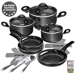 STONEDINE Stone Dine® Ceramic Batterie de Cuisine, 14 pièces