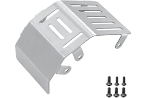 JOYSOG for LOSI 1/4 Promoto-MX Motorcycle RC Chassis Armor Guard Plate, Stainless Steel Front Rear Chassis Armor Protection Plate Skid Plate Upgrade Parts, Silver