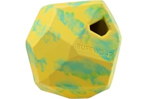 RUFFWEAR Gnawt-a-Rock zabawka dla psa, trwała i odporna na żucie, naturalna guma lateksowa, zabawka do rzucania z nieregularnym odbiciem i interaktywnym dozowaniem smakołyków, zabawka dla psa, dla
