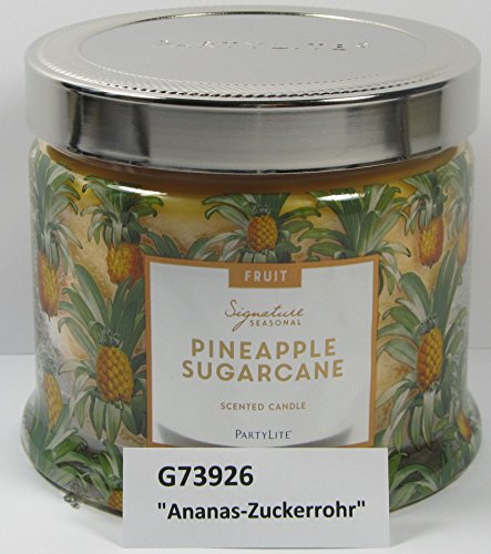 PartyLite 3-Docht Duftwachsglas „Ananas-Zuckerrohr“ aus der Reihe „Fruchtig“ / Signaturduft - 2
