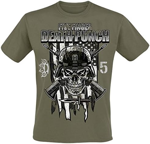 Five Finger Death Punch Infantry Special Forces T-Shirt Olive XL