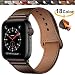 Produktbild Chok Idea Innovative Schnalle Echtes Leder Uhrenarmbänder Compatible with Apple Watch Armband 44mm 42mm,Versteckt Buckle Minimalistisch Lederarmband Replacment for iWatch Series 5 & 4 3/2/1,Darkbrown