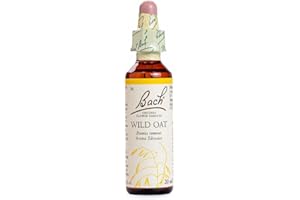 Bach - Flor de Bach Wild Oat, Complemento Alimenticio, con Extracto de Flores de Avena Silvestre, Uva de Alc 27% Vol, Ayuda a Gestionar las Emociones Relacionadas con la Ambición - 20 ml