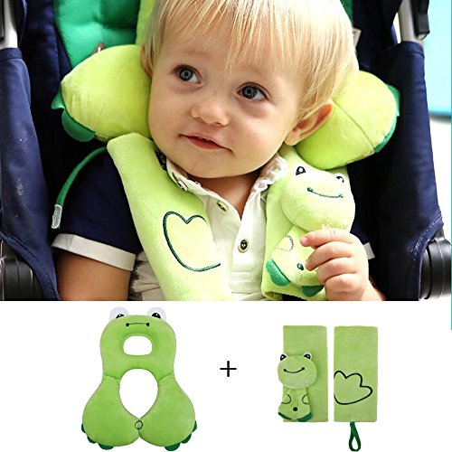Baby Head Support With Strap Covers Soft Headrest Neck Support