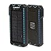 Produktbild X-DRAGON Solar Powerbank 15000mAh Solarladegerät mit Zigarettenanzünder Taschenlampe Duale USB Externer Batterie für iPhone, iPad, Samsung, Huawei, Tablet, Android Smartphones(Blau)