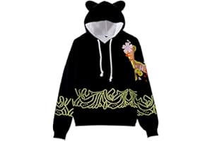 Yumenam Niño Demon Slayer Sudaderas con Capucha Tanjirou Nezuko Impreso Orejas de Gato Casual Pullover Sudaderas Jumper Hip Hop Streetwear Ropa Deportiva Traje de Cosplay de Halloween