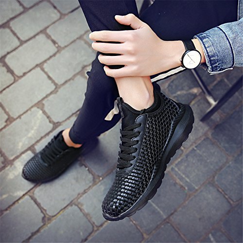 UBFen Sportschuhe Herren Laufschuhe Sneakers Turnschuhe Casual Atmungsaktives Sport Fitnessschuhe Trainers Schuhe Running Indoor Outdoorschuhe Weiß Schwarz - 6