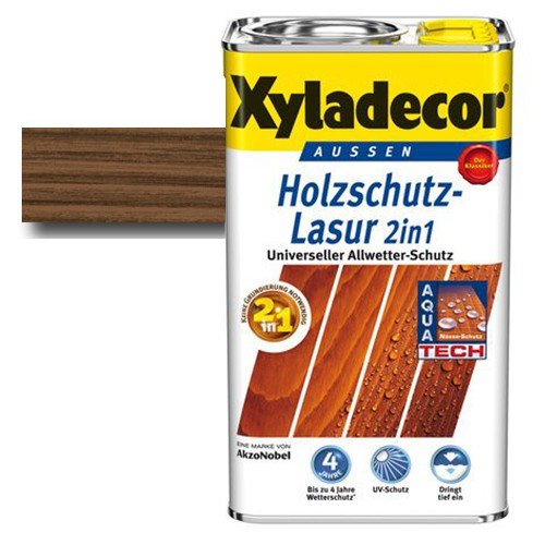 Xyladecor Holzschutz-Lasur 2in1 Nussbaum 2,5 L
