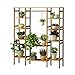 Produktbild WODO Blumenständer Aus Holz, Blumen-Pflanzen-Kraut 4-Schichten-Ventilator Blumen-Regal, Innen- und Garten-Ausstellungsständer, 128L × 30W × 145H (cm)
