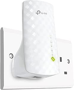 TP-Link AC750 Universal Dual Band Range Extender, Broadband/Wi-Fi Extender, Wi-Fi Booster/Hotspot with Ethernet Port, Plug and Play, Smart Signal Indicator, UK Plug (RE220)