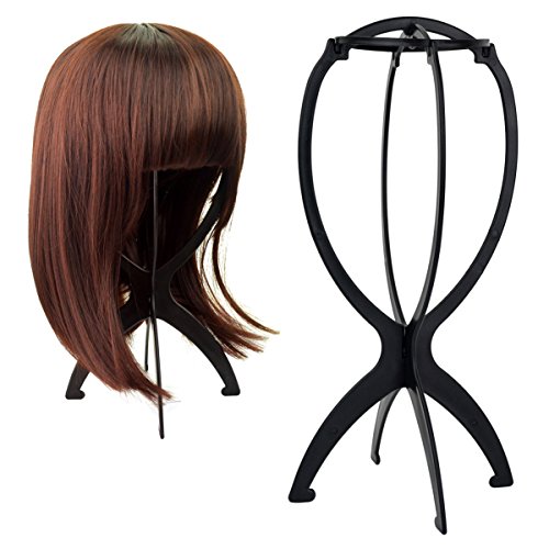 SUMERSHA Perücke-Standplatz beweglicher Perücke-Standplatz, Perücke Trockner 6 Stück (Schwarz) - 2
