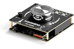 NEOHIPO ZK-1002M 100Wx2 Bluetooth 5.0 Amplifier Board 2 Channel Mini Wireless High Power Digital Amp Module AUX USB Inputs for Home Passive Speakers